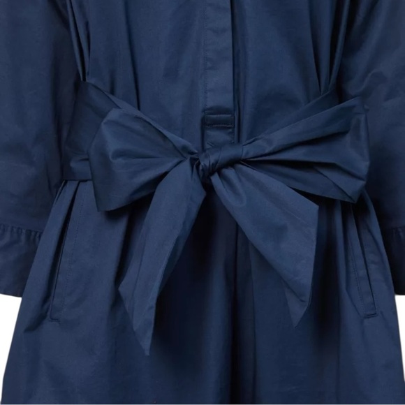 ME+EM NWT Belted Cotton Poplin Swing Dress in Navy Eclipse 14 - Picture 6 of 16